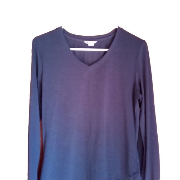 Well Calm Long Sleeve v neck pullover Top Size M - Picture 3 of 5